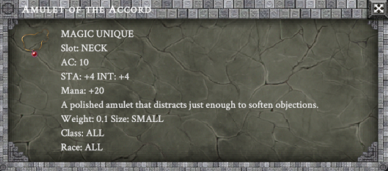 AMULET OF THE ACCORD item card